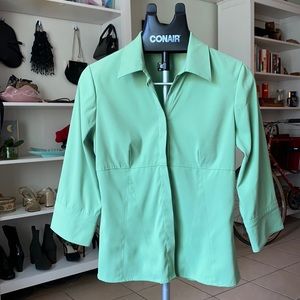 Green Blouse 3/4 Length Sleeve